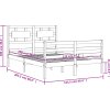 Rám postele s čelem 120 x 200 cm masivní dřevo [3194437] (Barva Bílá)
