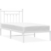 Kovový rám postele s čelem 90 x 190 cm [353578] (Barva Bílá)