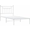 Kovový rám postele s čelem 90 x 190 cm [353578] (Barva Bílá)