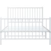 Kovový rám postele s hlavovým a nožním čelem 107 x 203 cm [350945] (Barva Bílá)