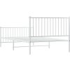 Kovový rám postele s hlavovým a nožním čelem 107 x 203 cm [350945] (Barva Bílá)