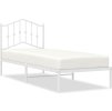 Kovový rám postele s čelem 90 x 190 cm [373830] (Barva Bílá)
