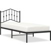 Kovový rám postele s čelem 90 x 190 cm [373830] (Barva Bílá)