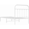 Kovový rám postele s čelem 90 x 200 cm [352620] (Barva Bílá)