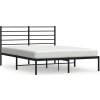 Kovový rám postele s čelem 135 x 190 cm [352367] (Barva Bílá)