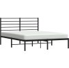 Kovový rám postele s čelem 135 x 190 cm [352367] (Barva Bílá)