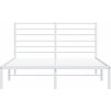 Kovový rám postele s čelem 135 x 190 cm [352367] (Barva Bílá)