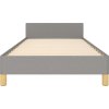 Rám postele s čelem 80 x 200 cm textil [3125257] (Barva Krémová)