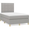Box spring postel s matrací 120x200 cm textil [3142321] (Barva Světle šedá)