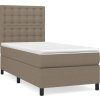 Box spring postel s matrací 80x200 cm textil [3142050] (Barva Tmavě šedá)