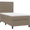 Box spring postel s matrací 80x200 cm textil [3142050] (Barva Tmavě šedá)