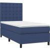 Box spring postel s matrací 80x200 cm textil [3142050] (Barva Tmavě šedá)