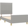 Rám postele s čelem 90x190 cm textil [3125179] (Barva Světle šedá)