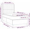 Box spring postel s matrací 100x200 cm samet [3132785] (Barva Černá)
