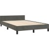 Rám postele bez matrace 120 x 200 cm samet [3125746] (Barva Tmavě šedá)