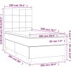 Box spring postel s matrací 100 x 200 cm textil [3142314] (Barva Tmavě šedá)