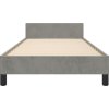 Rám postele s čelem 90x190 cm samet [3125788] (Barva Světle šedá)