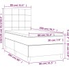 Box spring postel s matrací 80 x 200 cm textil [3142291] (Barva Černá)