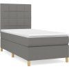 Box spring postel s matrací 80x200 cm textil [3142291] (Barva Černá)