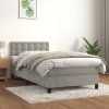 Box spring postel s matrací 90x200 cm samet [3141523] (Barva Černá)