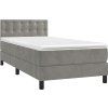 Box spring postel s matrací 90x200 cm samet [3141523] (Barva Černá)
