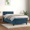 Box spring postel s matrací 90x200 cm samet [3141523] (Barva Černá)