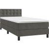 Box spring postel s matrací 90x200 cm samet [3141523] (Barva Černá)