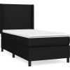 Box spring postel s matrací 80 x 200 cm textil [3131227] (Barva Černá)
