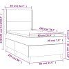 Box spring postel s matrací 80 x 200 cm textil [3131227] (Barva Černá)