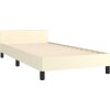 Rám postele s čelem 90x190 cm umělá kůže [3125545] (Barva Krémová)