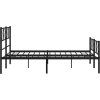 Kovový rám postele s hlavovým a nožním čelem 120 x 200 cm [372195] (Barva Černá)