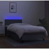 Box spring postel s matrací a LED 90x200 cm textil [3132969] (Barva Taupe)