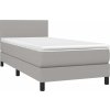 Box spring postel s matrací a LED 90x200 cm textil [3132969] (Barva Taupe)