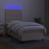 Box spring postel s matrací a LED 80 x 200 cm textil [3134910] (Barva Tmavě šedá)