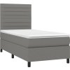 Box spring postel s matrací a LED 80 x 200 cm textil [3134910] (Barva Tmavě šedá)