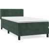 Box spring postel s matrací 100x200 cm samet [3130946] (Barva Tmavě zelená)