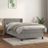 Box spring postel s matrací 90x190 cm samet [3130992] (Barva Tmavě šedá)