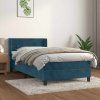 Box spring postel s matrací 90x190 cm samet [3130992] (Barva Tmavě šedá)