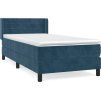Box spring postel s matrací 90x190 cm samet [3130992] (Barva Tmavě šedá)