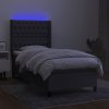 Box spring postel s matrací a LED 90x200 cm textil [3138529] (Barva Taupe)