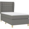 Box spring postel s matrací 90x190 cm textil [3128806] (Barva Tmavě šedá)