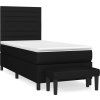 Box spring postel s matrací 80 x 200 cm textil [3136630] (Barva Tmavě šedá)