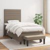 Box spring postel s matrací 80 x 200 cm textil [3136630] (Barva Tmavě šedá)