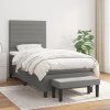 Box spring postel s matrací 80 x 200 cm textil [3136630] (Barva Tmavě šedá)