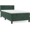 Box spring postel s matrací 100x200 cm samet [3131066] (Barva Tmavě zelená)