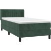Box spring postel s matrací 100x200 cm samet [3131066] (Barva Tmavě zelená)
