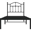 Kovový rám postele s čelem 90 x 190 cm [353431] (Barva Černá)