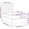 Box spring postel s matrací a LED 80x200 cm samet [3136270] (Barva Tmavě šedá)