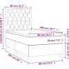 Box spring postel s matrací a LED 80x200 cm samet [3136270] (Barva Tmavě šedá)