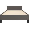 Rám postele s čelem 90x200 cm umělá kůže [3125553] (Barva Šedá)